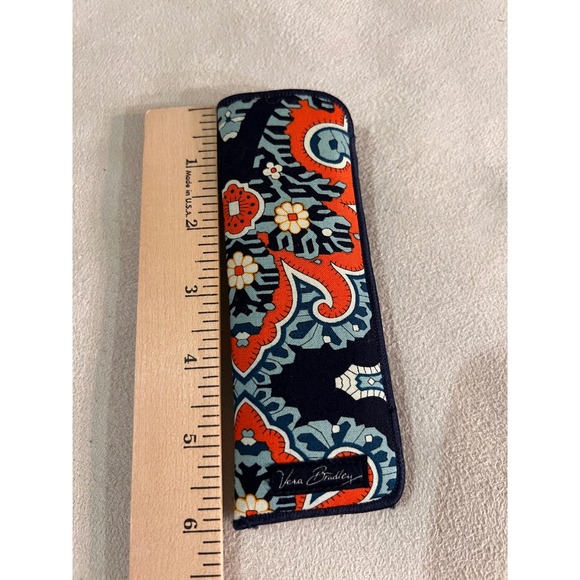 Vera Bradley Glasses Case Sleeve Case Eyeglass Case Navy Blue Floral Pattern - Picture 5 of 6